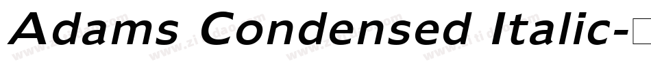 Adams Condensed Italic字体转换